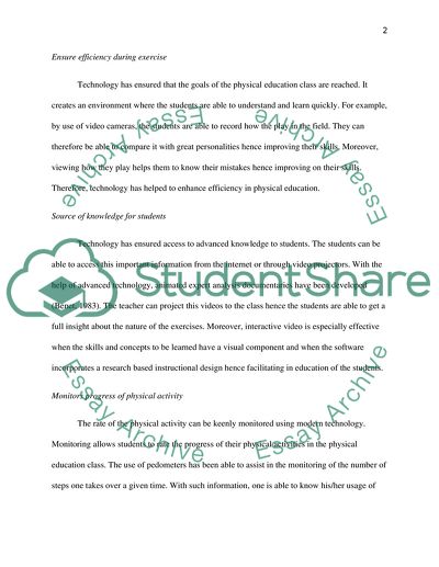 Integration of Technology in Physical Education