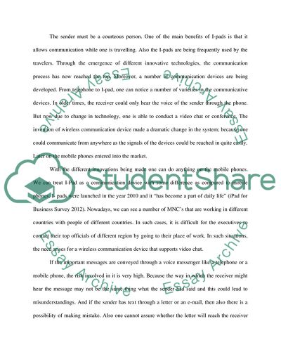 Emerging Communication Technology: Ipad