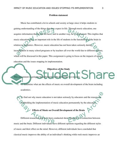 Impact of Music Education and Issues Stopping its Implementation