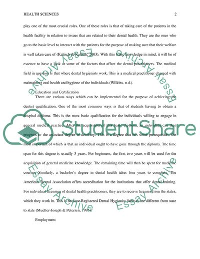 Job Description of Dental Hygienist