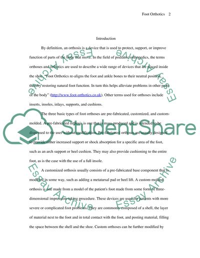 Foot Orthotics - Basic Types of Foot Orthoses