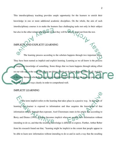 Interdisciplinary Curriculum