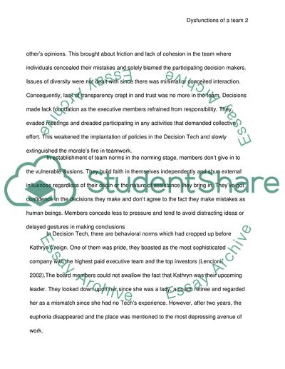 Five Dysfunctions of a Team