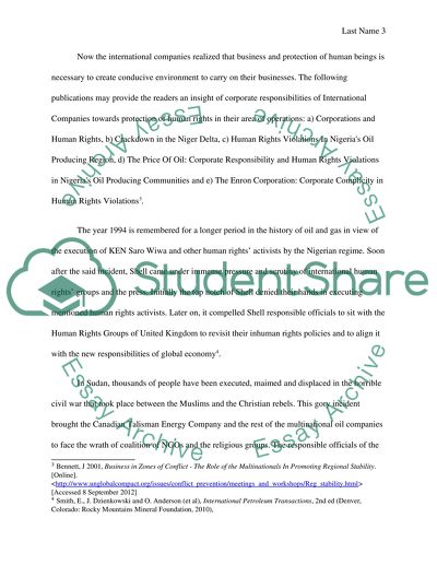 The Human Rights dimensions of International Petroleum Transactions