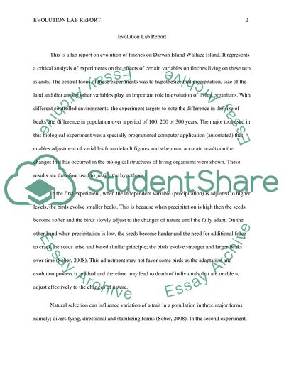 Theory of evolution essay picture