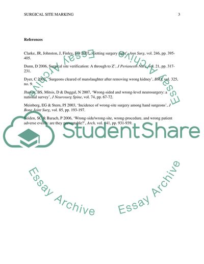 Examine the professional & legal implications of surgical site marking