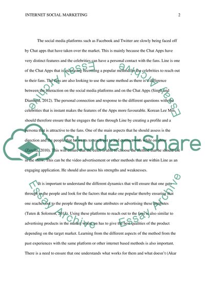 Internet and social media marketing