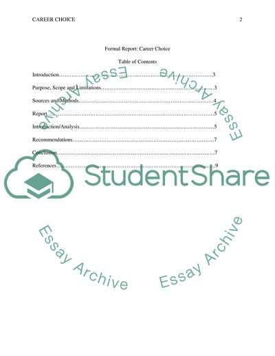 A Formal Approach to Making a Career Choice