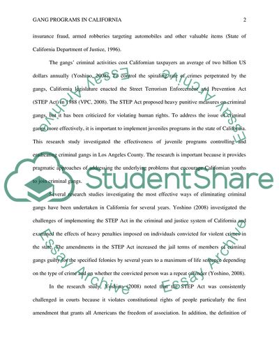 Gang Programs in California