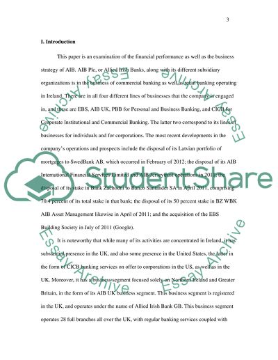 Allied Irish Banks: Introduction to Financial Services