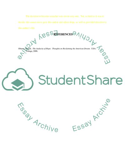 Lifes Dream to Be a Teacher