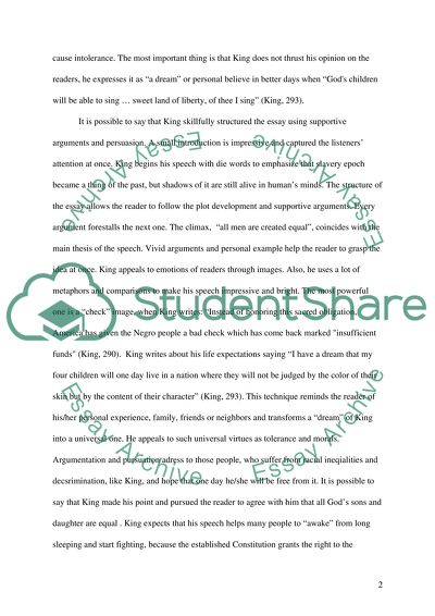 The Speech By Martin Luther King