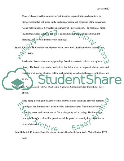 Impressionism Bibliography