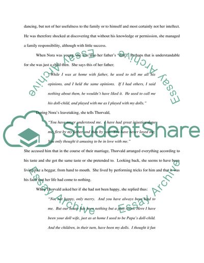 A Character Sketch of Nora Heroine of The Doll House