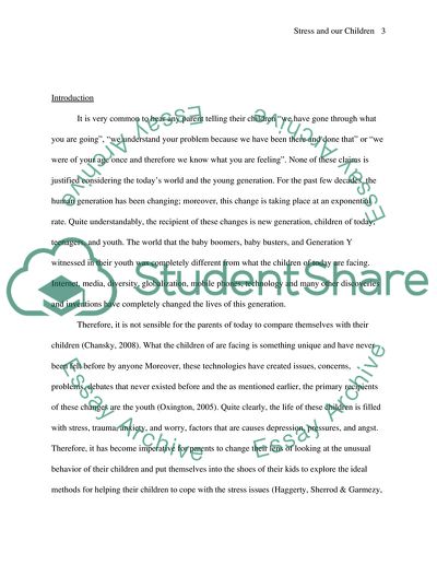 Stress and our Children