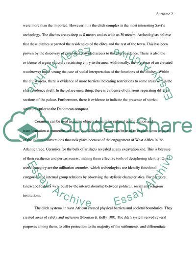 Architecture, Political Landscape and Urbanism on West Africas Slave Coast