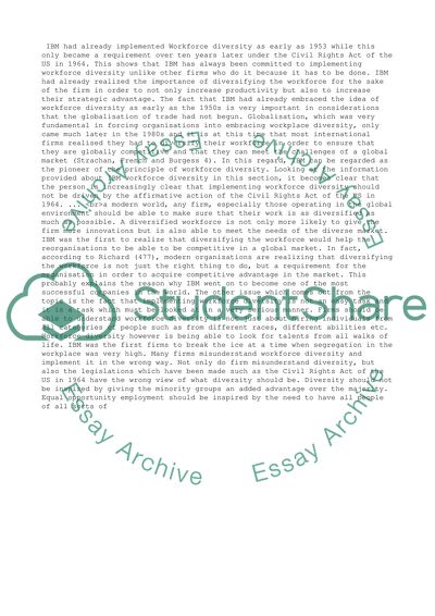 Workforce Diversity at IBM