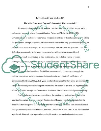 Power, Security and Modern Life