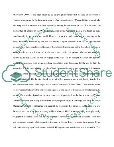 Terrorism and just war