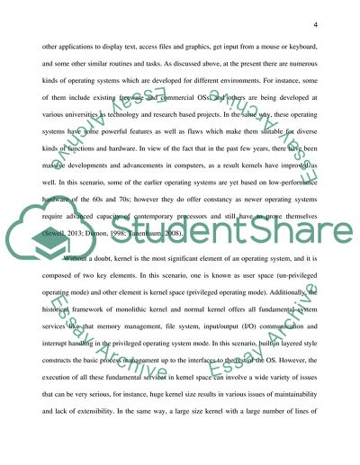 Kernels of Different Operating Systems