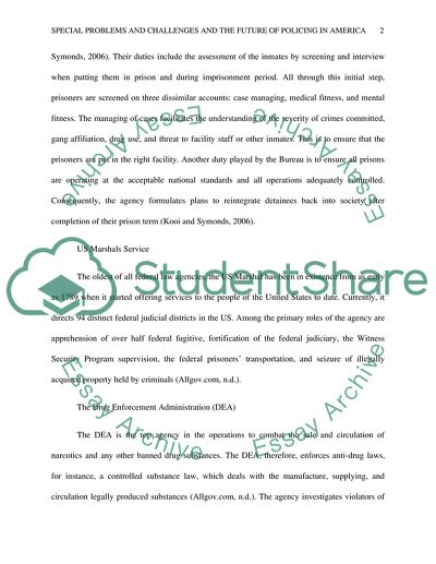 Special Problems and Challenges and the Future of Policing In America