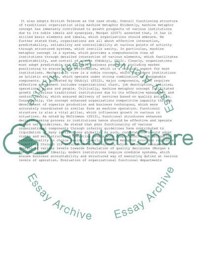 Organization as a Machine