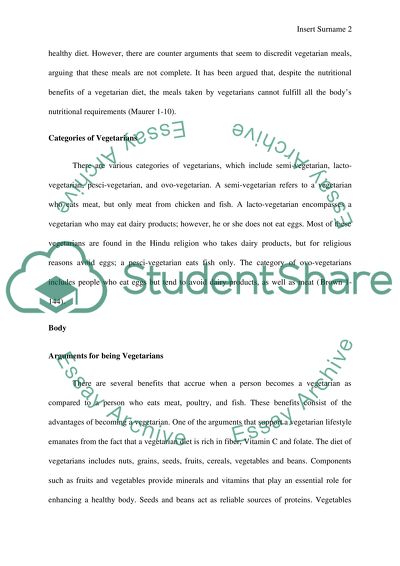 Vegetarian is healthy