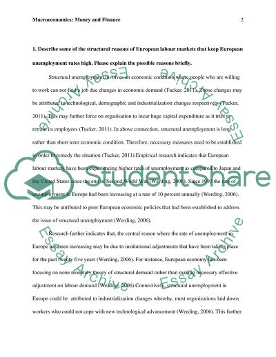 Macroeconomics: Money and Finance