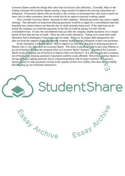 Working Capital Management Simulation