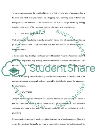 Conducting a Marketing Research