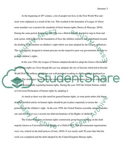 Childrens Rights in the Early Years