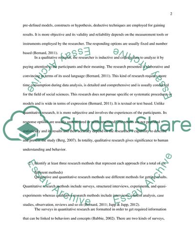 Differences between Qualitative and Quantitative Research Methods