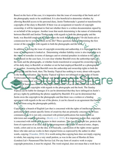intellectual property law essay examples