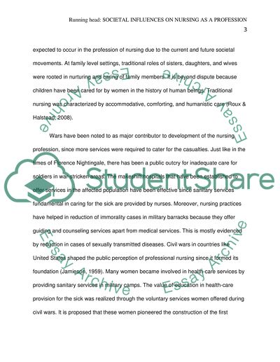 Societal Influences on Nursing as a Profession