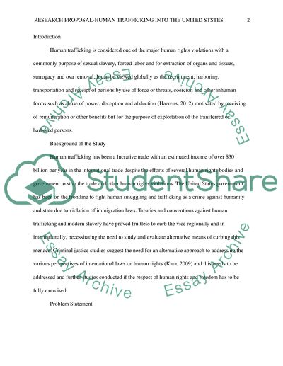 Human Traffic into the United States