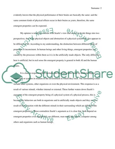 The Chinese Room Argument