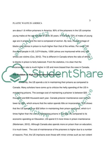 US and Canada Incarceration Rate and the Costs