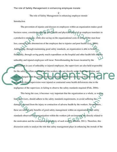 The Role of Safety Management in Enhancing Employee Morale