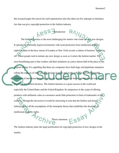 Copyrights in Fashion Business