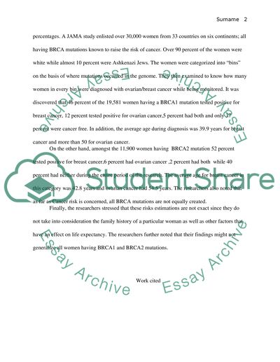 The Danger of BRCA Mutations