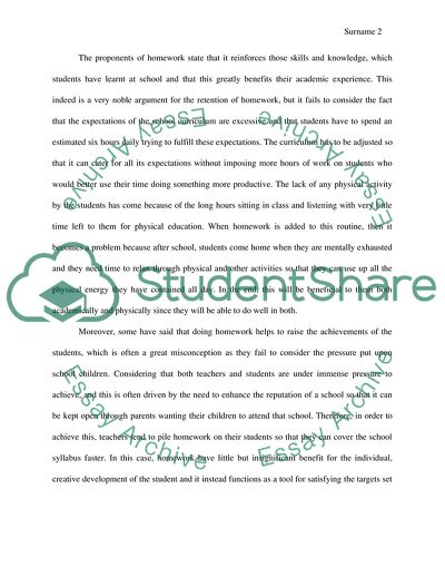 The Arguments for the Abolition of Homework from the Education System