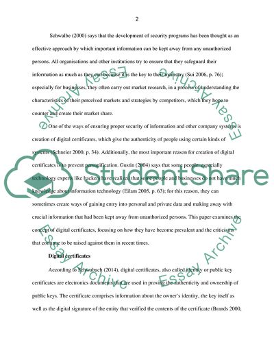 Digital Certificate Technology and Its Criticisms in the Recent Times