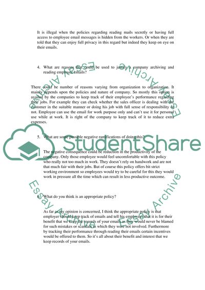 Email Policy at Johnson & Dresser