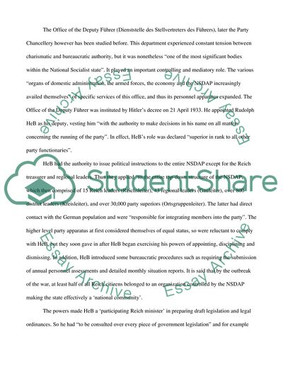 The National Socialist Regime In Power