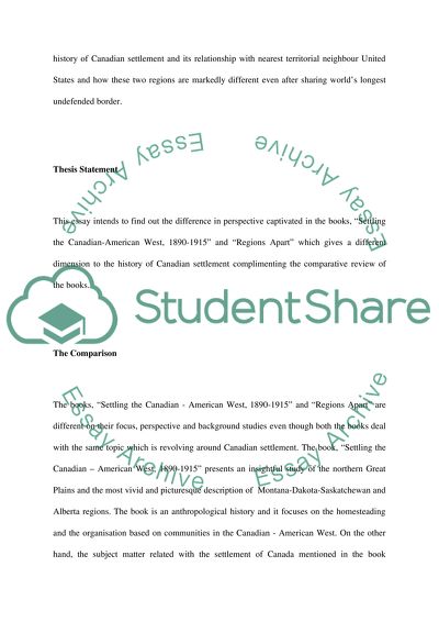 Settling the Canadian - American West