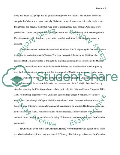 Battle of lepanto - hst 103