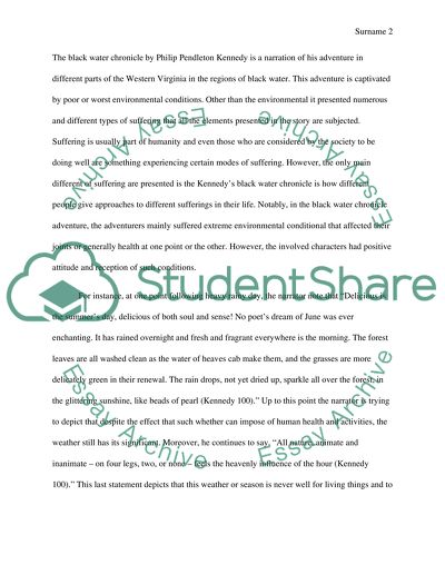 Suffering by Philip Pendleton Kennedy in the Black Water Chronicle