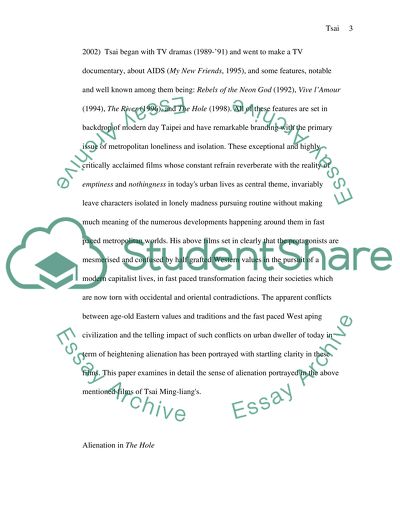 The Alienation in Urban Taipei in Tsai Ming-liangs Film