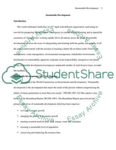 sustainable economic development research paper