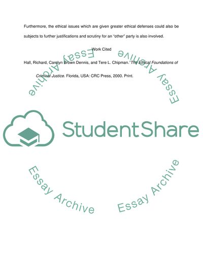 The Ethical Foundations of Criminal Justice